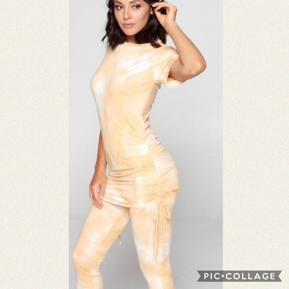 Two Piece Butterscotch Top & Pants - Picture 1 of 5